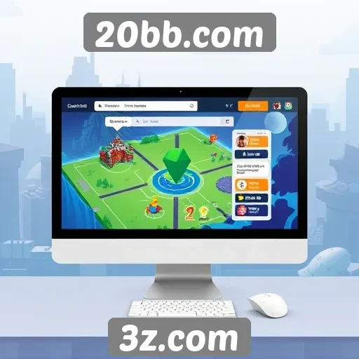 Interface do usuário do 20bb.com em foco